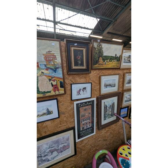 Original Small Watercolor Of A Bluethroat Bird French Framed Matted 7" Square - Picture 4 of 4